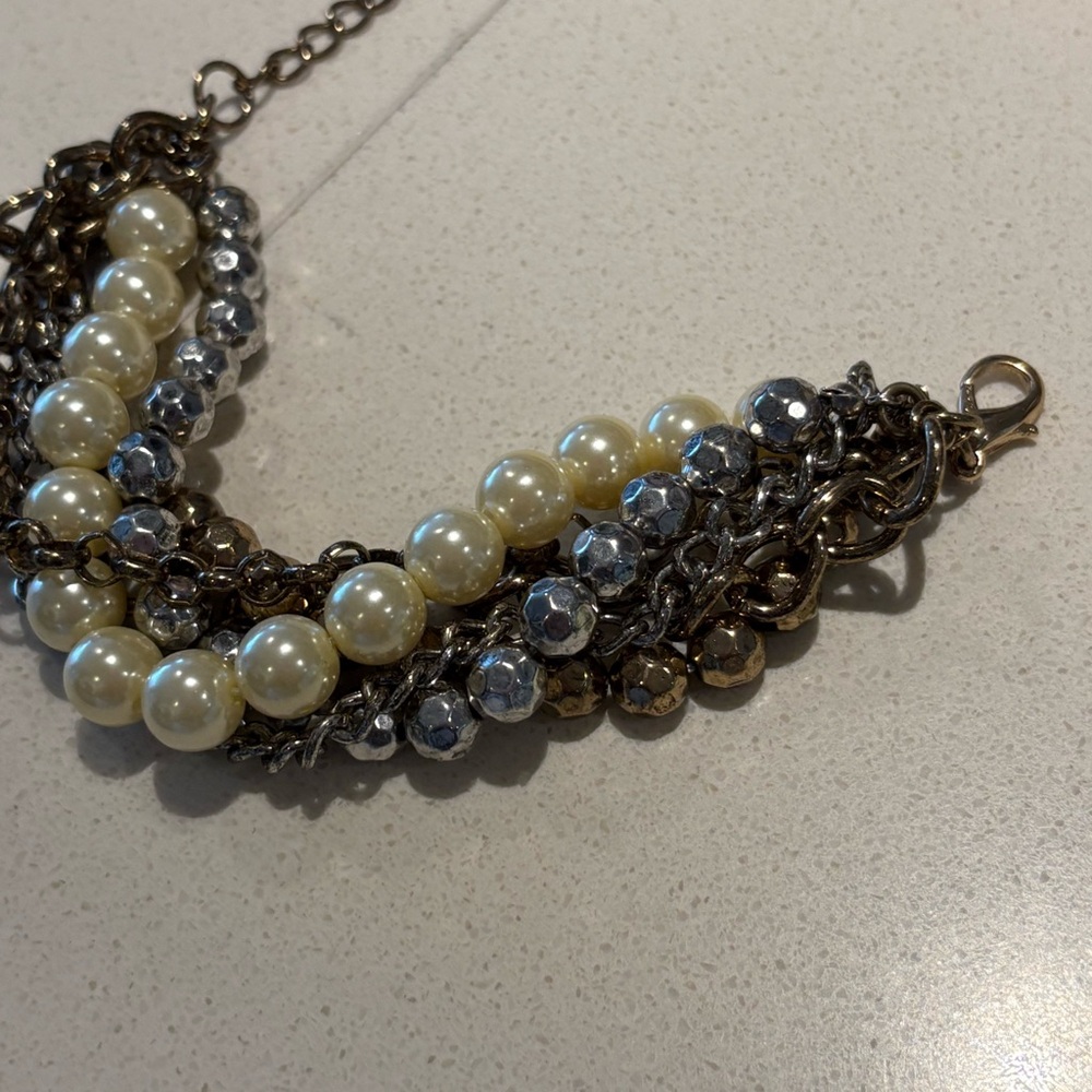 Chunky Multi 6 Strand Chain Bracelet - Picture 2 of 7